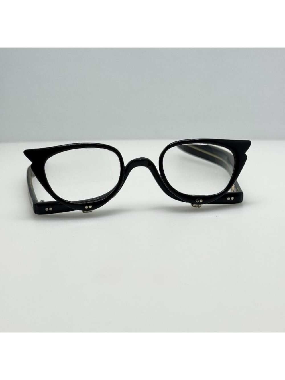 Revlon Black Japan Eye Eyeglasses Eye Glasses Flip Down Frames Read Description